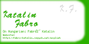 katalin fabro business card